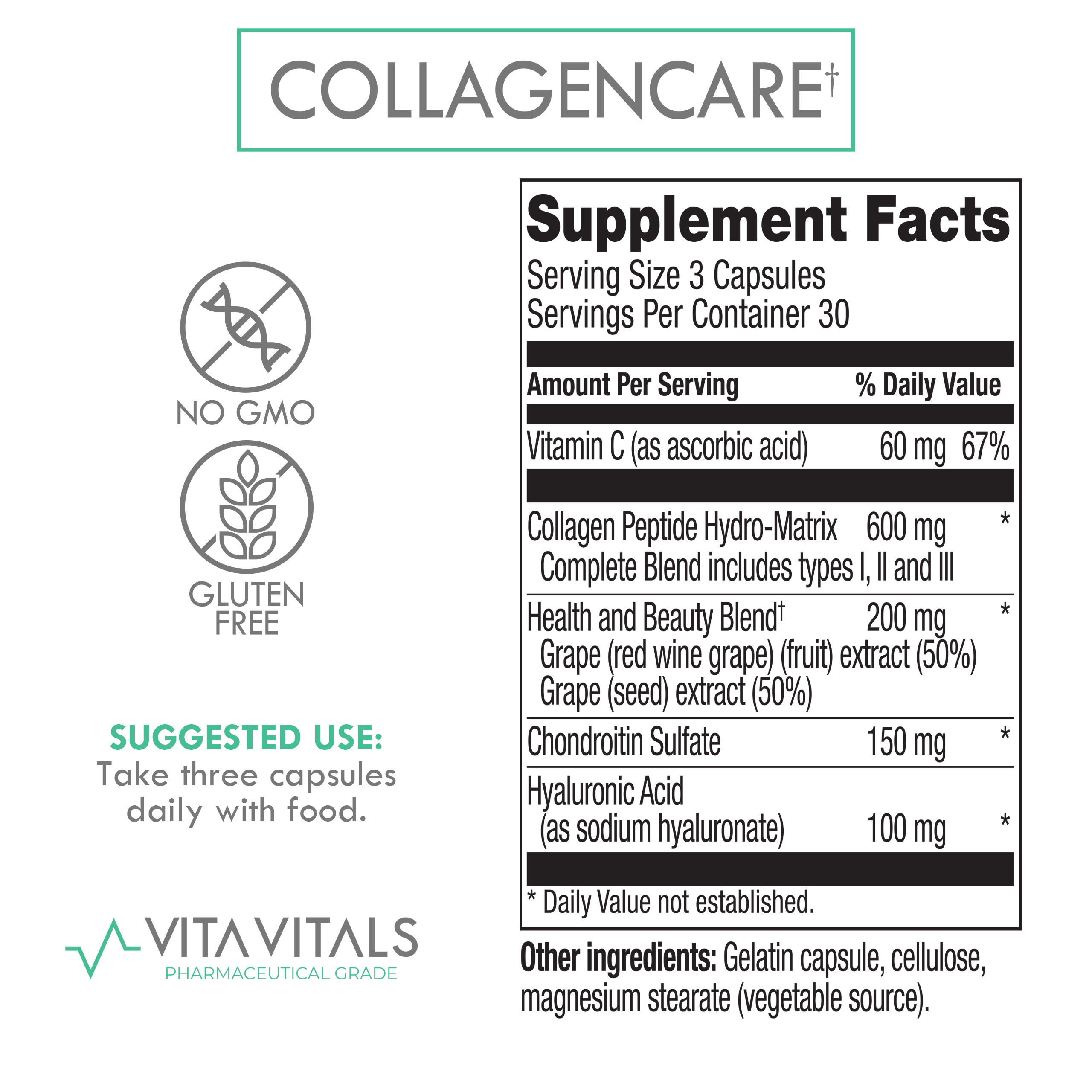 CollagenCare Supplement Facts