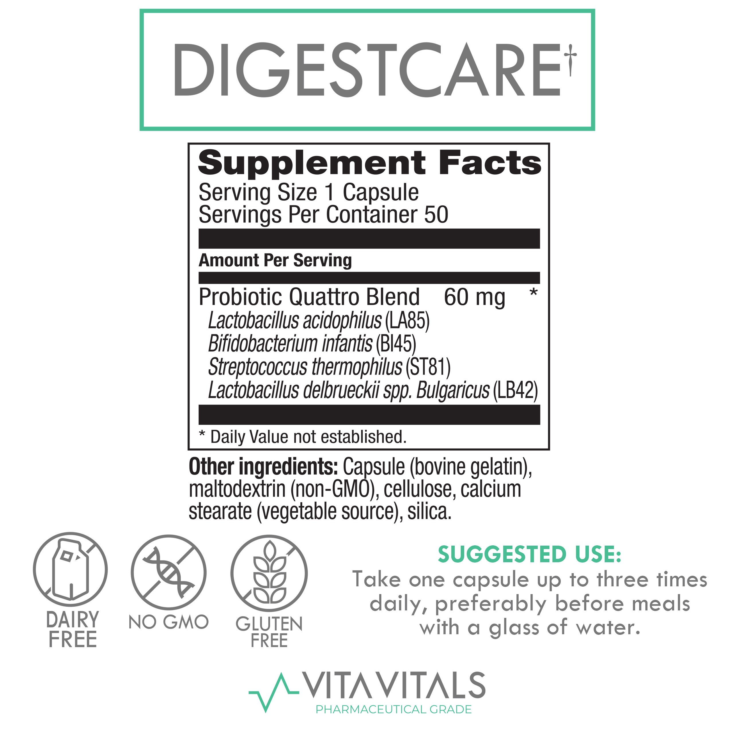 DigestCare Supplement Facts