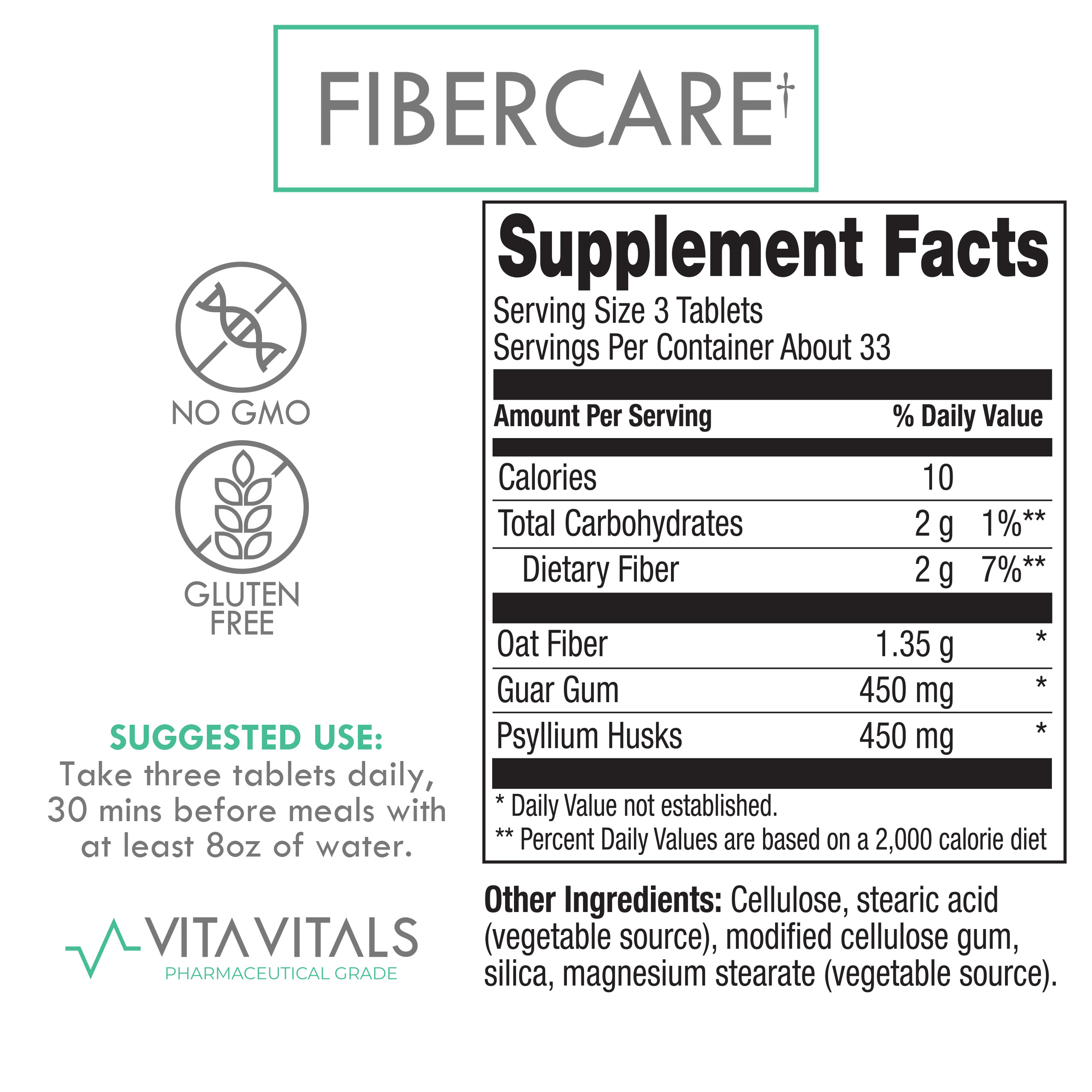 FiberCare Supplement Facts