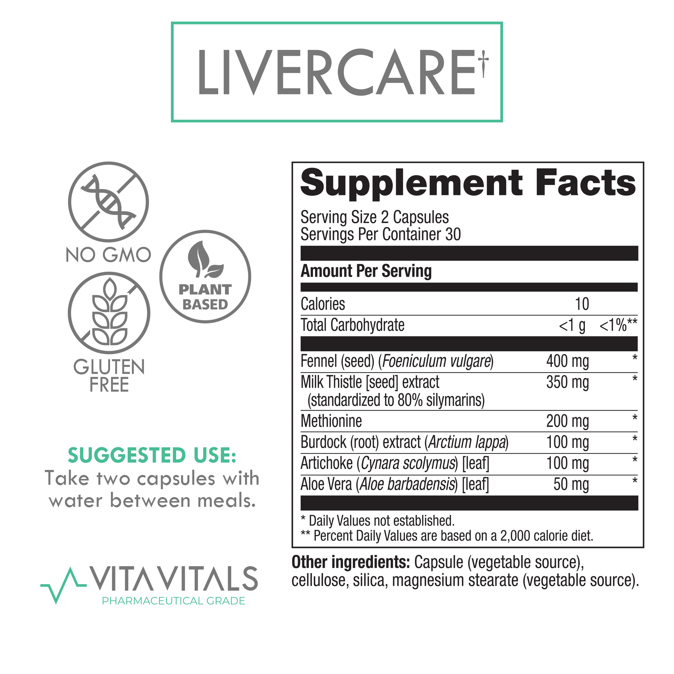 LiverCare Supplement Facts