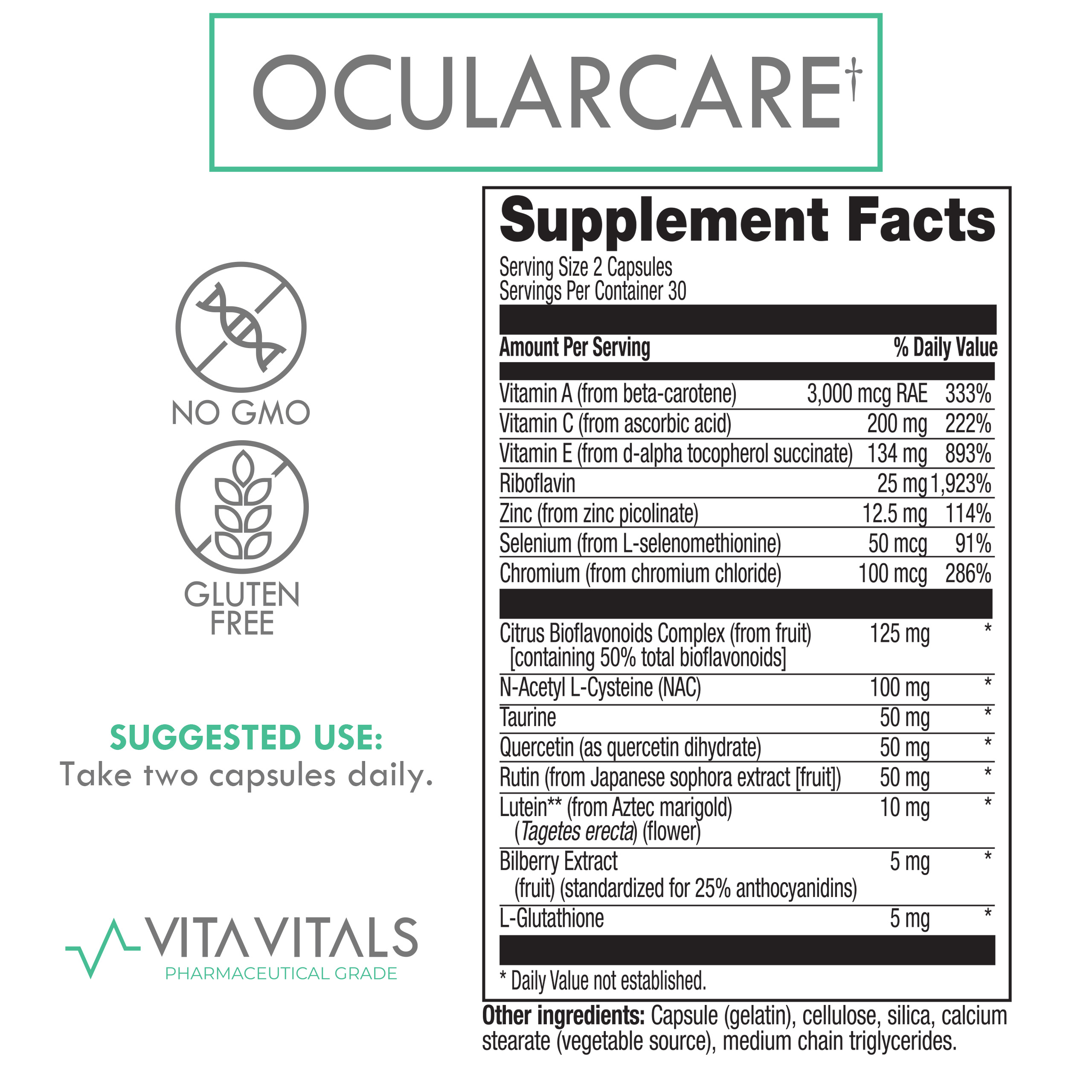 OcularCare Supplement Facts
